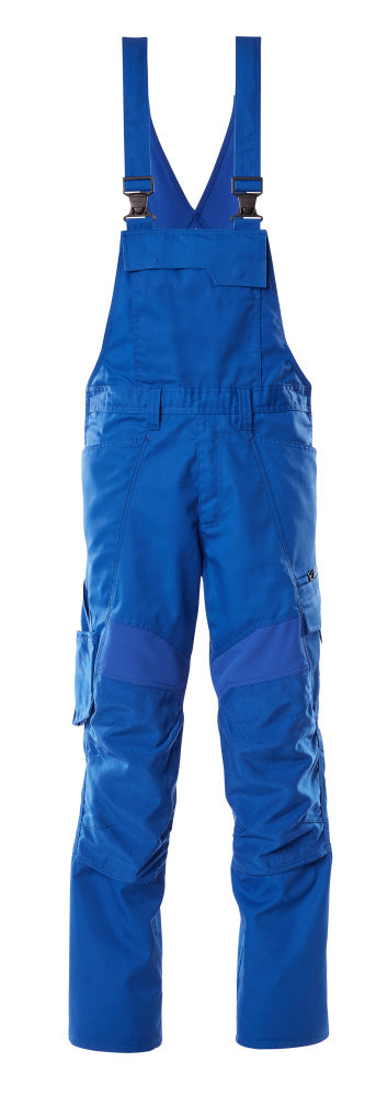 Mascot Accelerate Bib & Brace with Kneepad Pockets - Azure Blue #colour_azure-blue