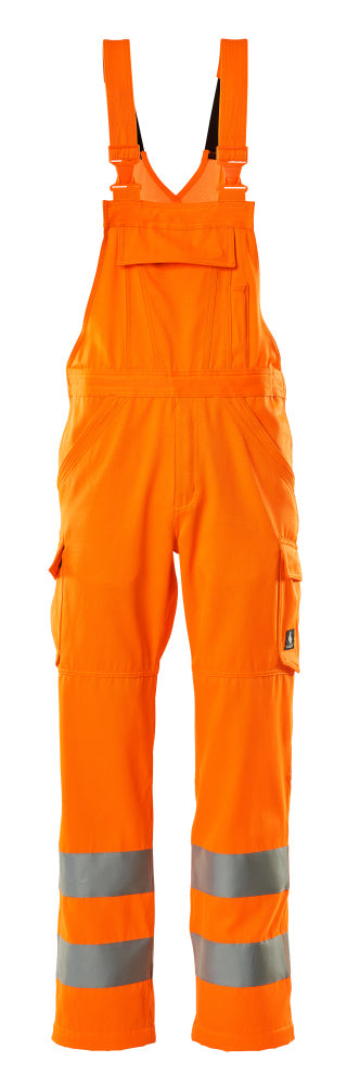 Mascot Safe Light One-Tone Bib & Brace #colour_hi-vis-orange