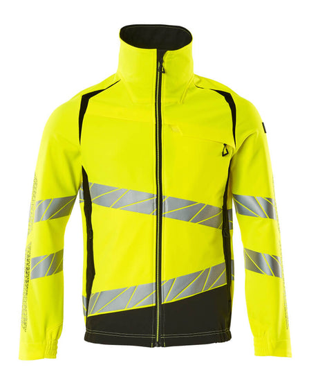 Mascot Accelerate Safe Ultimate Stretch Work Jacket #colour_hi-vis-yellow-black