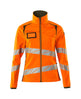 Mascot Accelerate Safe Ladies Fit Softshell Jacket #colour_hi-vis-orange-moss-green
