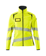 Mascot Accelerate Safe Ladies Fit Softshell Jacket #colour_hi-vis-yellow-dark-navy