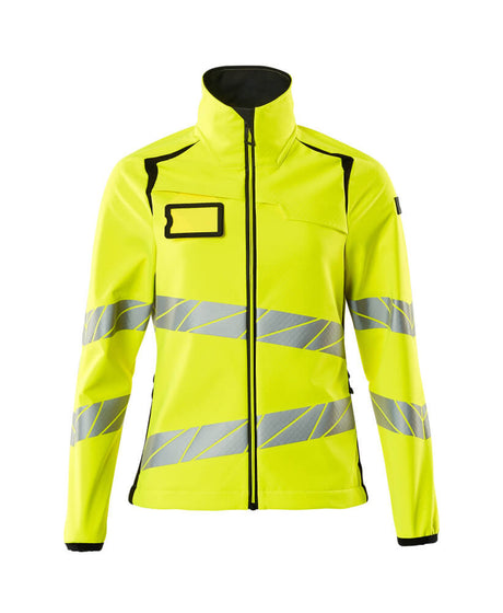 Mascot Accelerate Safe Ladies Fit Softshell Jacket #colour_hi-vis-yellow-black