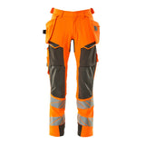 Mascot Accelerate Safe Trousers with Holster Pockets - Hi-Vis Orange/Dark Anthracite #colour_hi-vis-orange-dark-anthracite