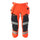 Mascot Accelerate Safe ¾ Trousers with Holster Pockets - Hi-Vis Red/Dark Navy #colour_hi-vis-red-dark-navy