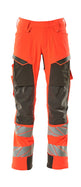 Mascot Accelerate Safe Trousers with Kneepad Pockets - Hi-Vis Red/Dark Anthracite #colour_hi-vis-red-dark-anthracite