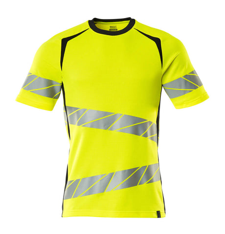 Mascot Accelerate Safe Modern Fit T-shirt #colour_hi-vis-yellow-dark-navy