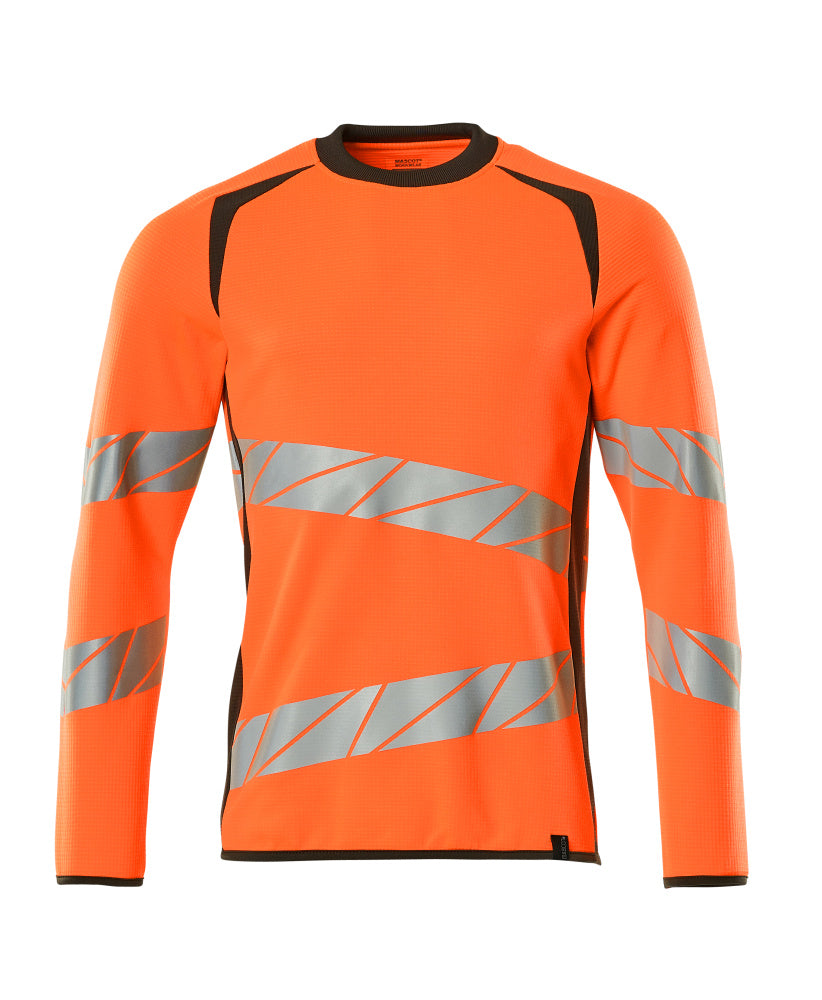 Mascot Accelerate Safe Modern Fit Sweatshirt #colour_hi-vis-orange-dark-anthracite