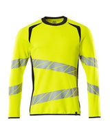 Mascot Accelerate Safe Modern Fit Sweatshirt #colour_hi-vis-yellow-dark-navy