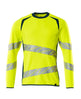 Mascot Accelerate Safe Modern Fit Sweatshirt #colour_hi-vis-yellow-dark-petroleum