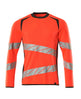 Mascot Accelerate Safe Modern Fit Sweatshirt #colour_hi-vis-red-dark-anthracite