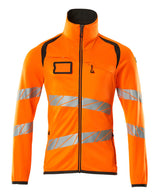 Mascot Accelerate Safe Microfleece jacket with Zip #colour_hi-vis-orange-dark-anthracite