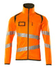 Mascot Accelerate Safe Microfleece jacket with Zip #colour_hi-vis-orange-moss-green