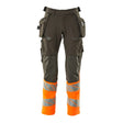 Mascot Accelerate Safe Trousers with Holster Pockets - Dark Anthracite/Hi-Vis Orange #colour_dark-anthracite-hi-vis-orange