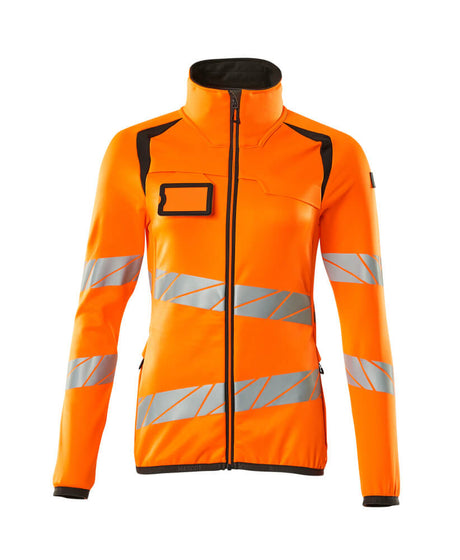 Mascot Accelerate Safe Ladies Microfleece Jacket with Zipper #colour_hi-vis-orange-dark-anthracite