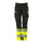 Mascot Accelerate Safe Ladies Diamond Fit Trousers with Kneepad Pockets - Black/Hi-Vis Yellow #colour_black-hi-vis-yellow