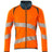 Mascot Accelerate Safe Modern Fit Zippered Sweatshirt #colour_hi-vis-orange-dark-petroleum