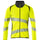 Mascot Accelerate Safe Modern Fit Zippered Sweatshirt #colour_hi-vis-yellow-dark-navy