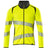 Mascot Accelerate Safe Modern Fit Zippered Sweatshirt #colour_hi-vis-yellow-dark-navy