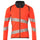 Mascot Accelerate Safe Modern Fit Zippered Sweatshirt #colour_hi-vis-red-dark-navy