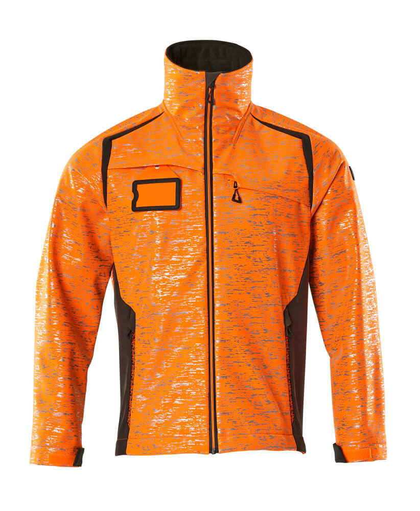 Mascot Accelerate Safe Softshell Jacket with Reflectors #colour_hi-vis-orange-dark-anthracite