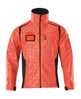 Mascot Accelerate Safe Softshell Jacket with Reflectors #colour_hi-vis-red-dark-navy