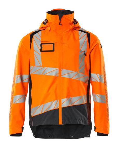 Mascot Accelerate Safe Lightweight Lined Outer Shell Jacket #colour_hi-vis-orange-dark-navy