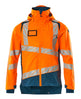 Mascot Accelerate Safe Lightweight Lined Outer Shell Jacket #colour_hi-vis-orange-dark-petroleum