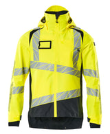 Mascot Accelerate Safe Lightweight Lined Outer Shell Jacket #colour_hi-vis-yellow-dark-navy