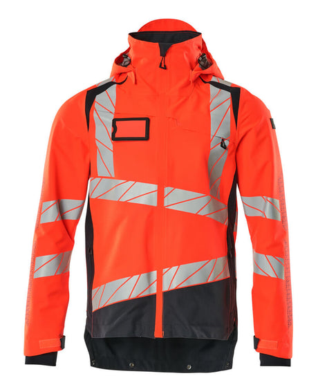 Mascot Accelerate Safe Lightweight Lined Outer Shell Jacket #colour_hi-vis-red-dark-navy