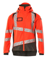 Mascot Accelerate Safe Lightweight Lined Outer Shell Jacket #colour_hi-vis-red-dark-anthracite