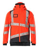 Mascot Accelerate Safe Winter Jacket with CLIMascot #colour_hi-vis-red-dark-navy
