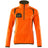 Mascot Accelerate Safe Ladies Half Zip Microfleece #colour_hi-vis-orange-moss-green