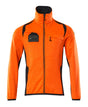 Mascot Accelerate Safe Microfleece Jacket with Half Zip #colour_hi-vis-orange-dark-navy