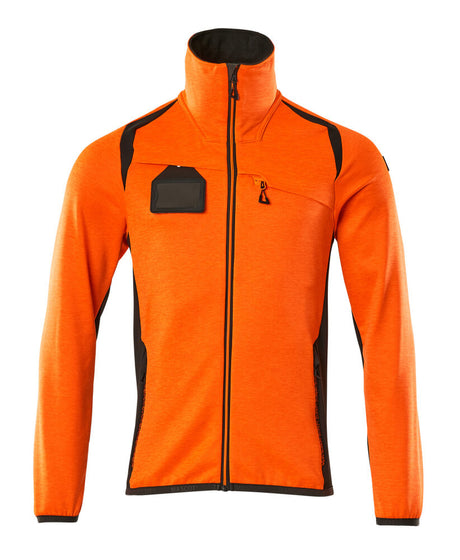 Mascot Accelerate Safe Microfleece Jacket with Half Zip #colour_hi-vis-orange-dark-anthracite