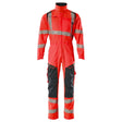 Mascot Accelerate Safe Boilersuit with Kneepad Pockets #colour_hi-vis-red-dark-navy