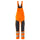 Mascot Accelerate Safe Bib & Brace with Kneepad Pockets - Hi-Vis Orange/Dark Navy #colour_hi-vis-orange-dark-navy
