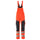Mascot Accelerate Safe Bib & Brace with Kneepad Pockets - Hi-Vis Red/Dark Navy #colour_hi-vis-red-dark-navy