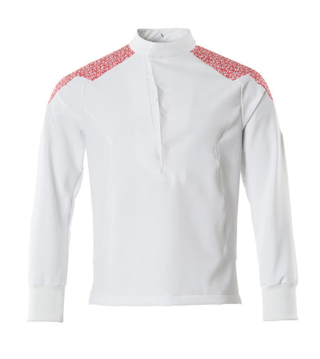 Mascot Food & Care Ultimate Stretch Smock #colour_white-traffic-red