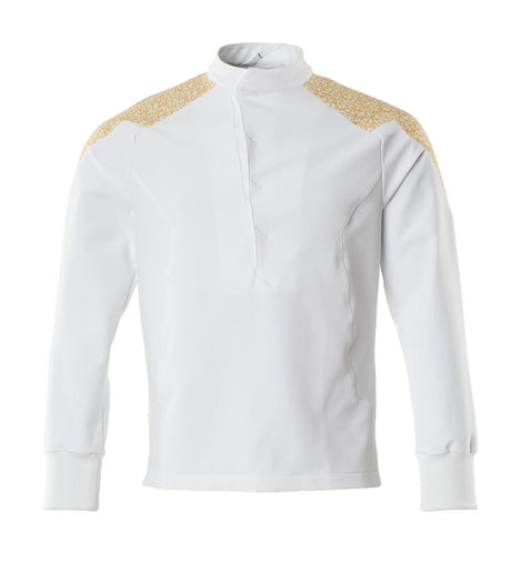 Mascot Food & Care Ultimate Stretch Smock #colour_white-curry-gold