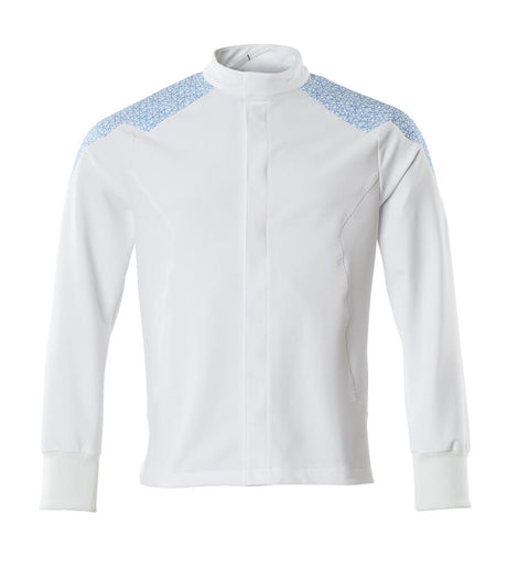 Mascot Food & Care Ultimate Stretch Jacket #colour_white-azure-blue