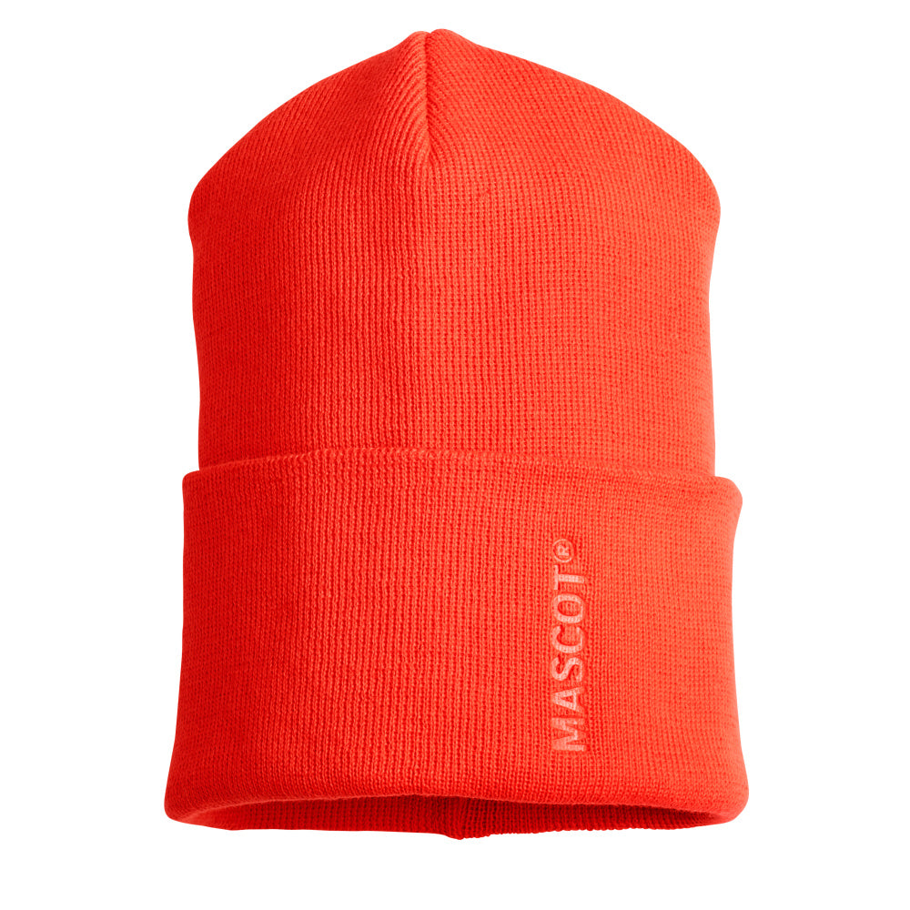 Mascot Complete Knitted Hat #colour_hi-vis-red