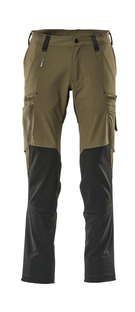 Mascot Advanced Ultimate Stretch Functional Trousers - Moss Green/Black #colour_moss-green-black