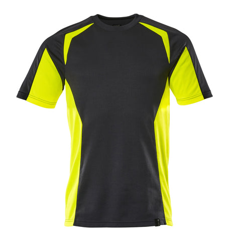 Mascot Accelerate Safe Modern Fit T-shirt #colour_black-hi-vis-yellow
