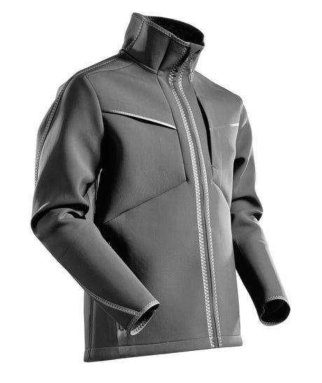 Mascot Customized Modern Fit Softshell Jacket #colour_stone-grey
