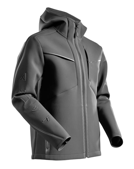 Mascot Customized Softshell Jacket with Hood #colour_stone-grey