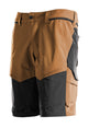 Mascot Customized Stretch Lightweight Shorts - Nut Brown/Black #colour_nut-brown-black