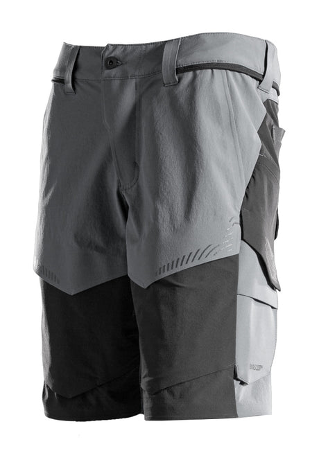 Mascot Customized Stretch Lightweight Shorts - Stone Grey/Black #colour_stone-grey-black