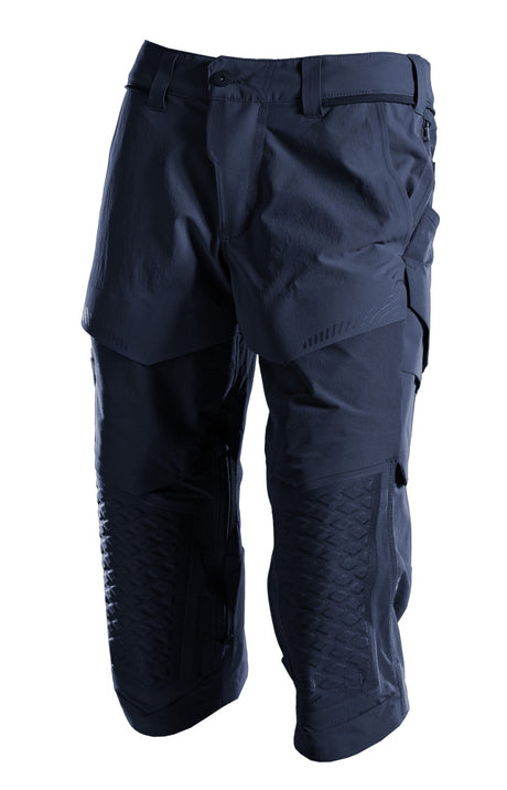 Mascot Customized Craftsmen's 3/4 Trousers with Kneepad Pockets - Dark Navy #colour_dark-navy