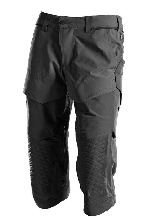 Mascot Customized Craftsmen's 3/4 Trousers with Kneepad Pockets - Black #colour_black