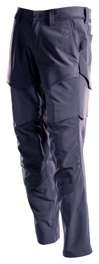 Mascot Customized Stretch Trousers with Kneepad Pockets - Dark Navy #colour_dark-navy